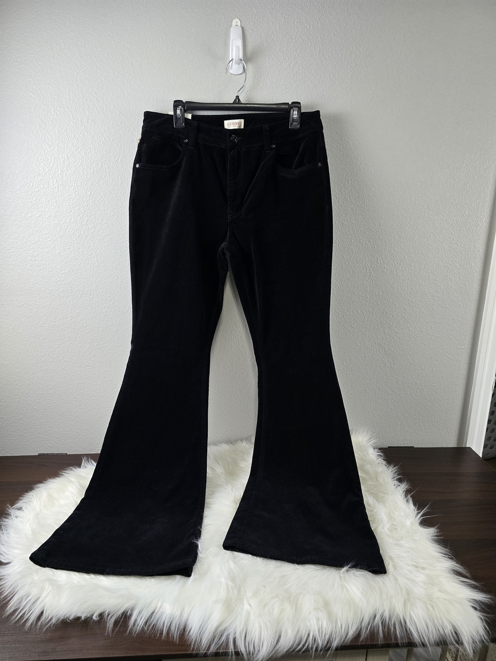 Shyanne Western Wear Black Velvet Women's Flared Jeans - Classic High-Rise Style